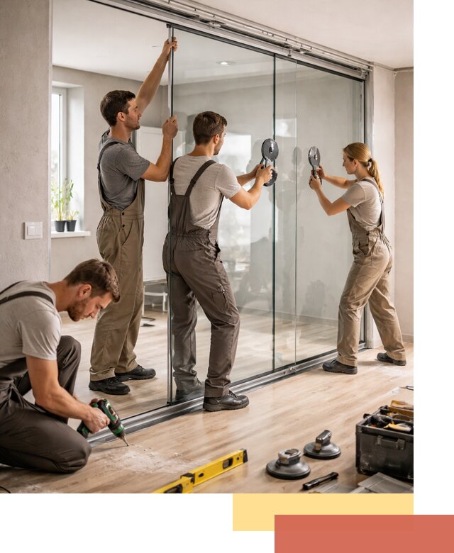 Изготовление стеклянных перегородок на заказ в Югорске