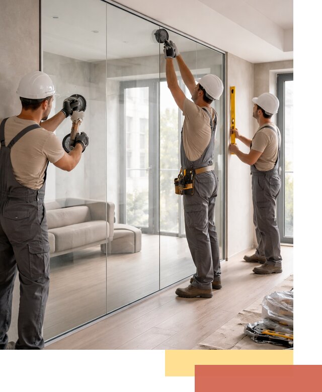 Перегородки из закаленного стекла в Югорске для офисов и квартир