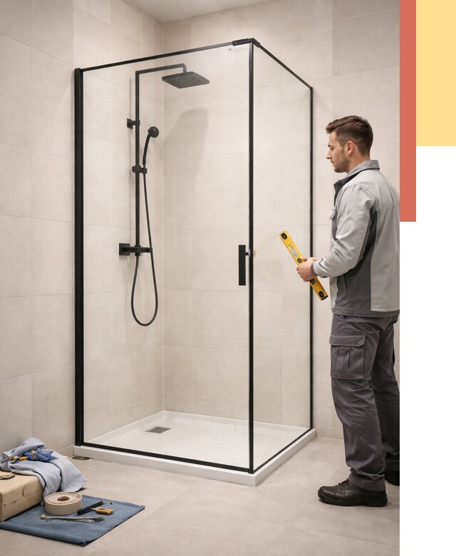 Стеклянные перегородки для душа в Югорске от 12764 руб. | Монтаж под ключ — ОТДЕЛОЧНИК-Югр