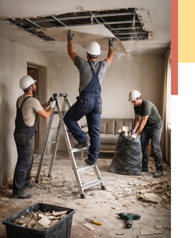 Демонтаж гипсокартонного потолка в Югорске от 429 руб. за м2 — ОТДЕЛОЧНИК-Югр