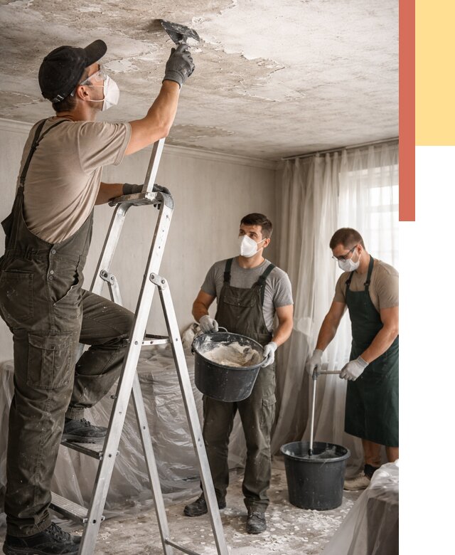 Удаление побелки с потолка в Югорске от 2553 руб. быстро и недорого | ОТДЕЛОЧНИК-Югр