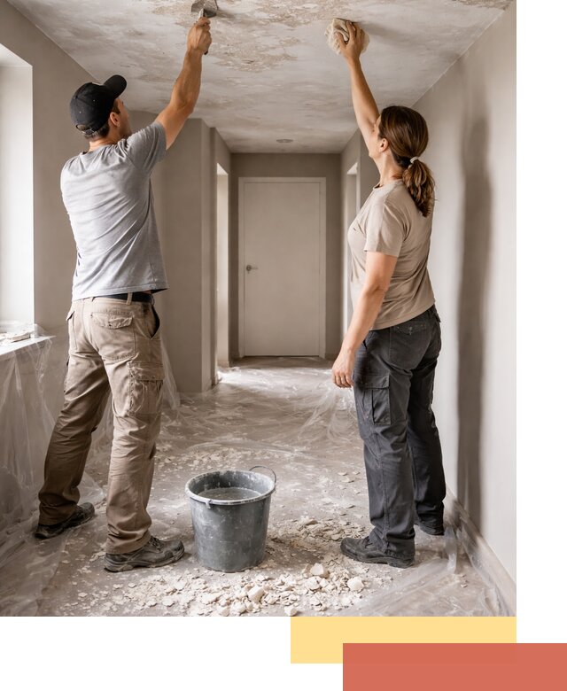 Удаление побелки с потолка в Югорске — быстро и аккуратно