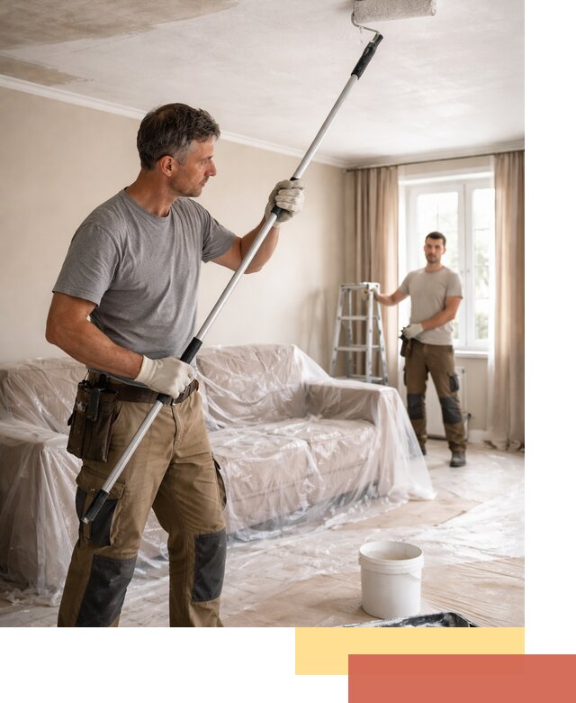 Грунтовка потолка в Югорске — подготовка под покраску и отделку