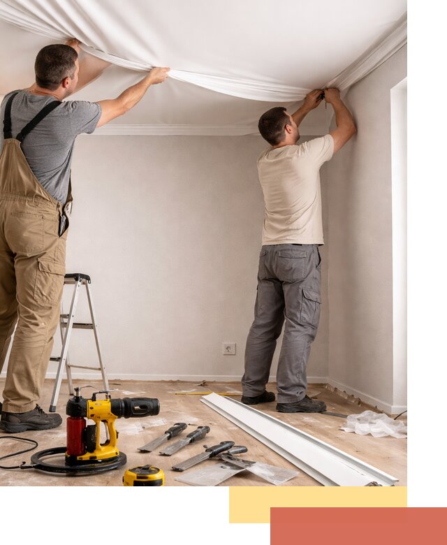 Монтаж ПВХ натяжного потолка в Югорске качественно и быстро