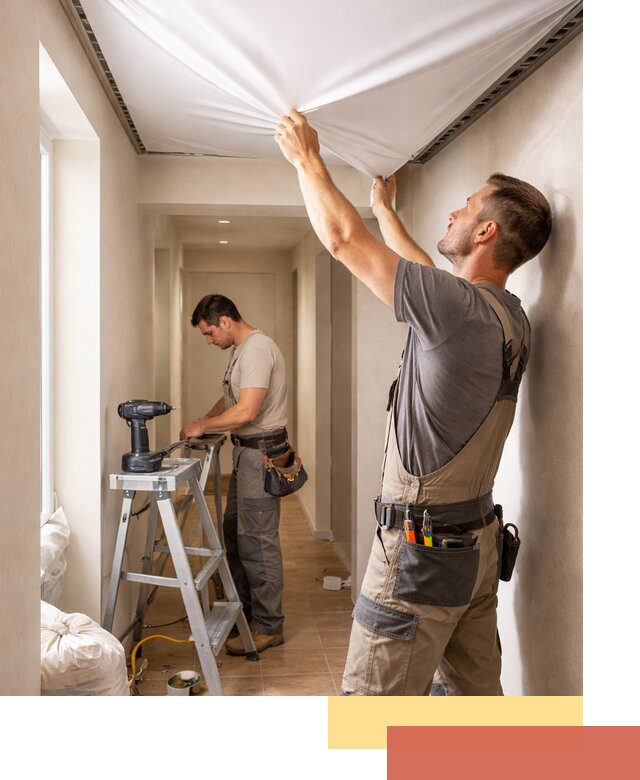 Монтаж натяжного потолка в прихожей в Югорске