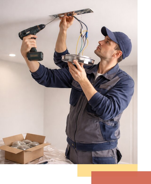 Установка люстры в натяжной потолок в Югорске