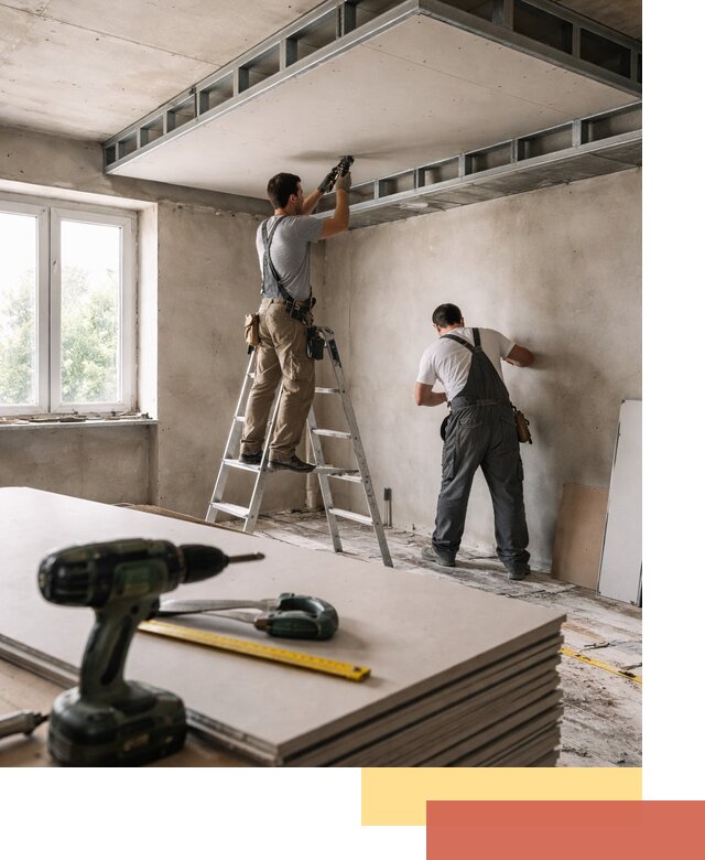 Двухуровневый потолок из гипсокартона в Югорске