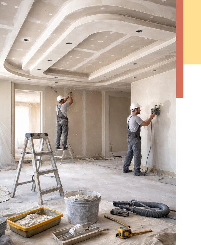 Многоуровневый потолок из гипсокартона в Югорске от 766 руб. под ключ | ОТДЕЛОЧНИК-Югр