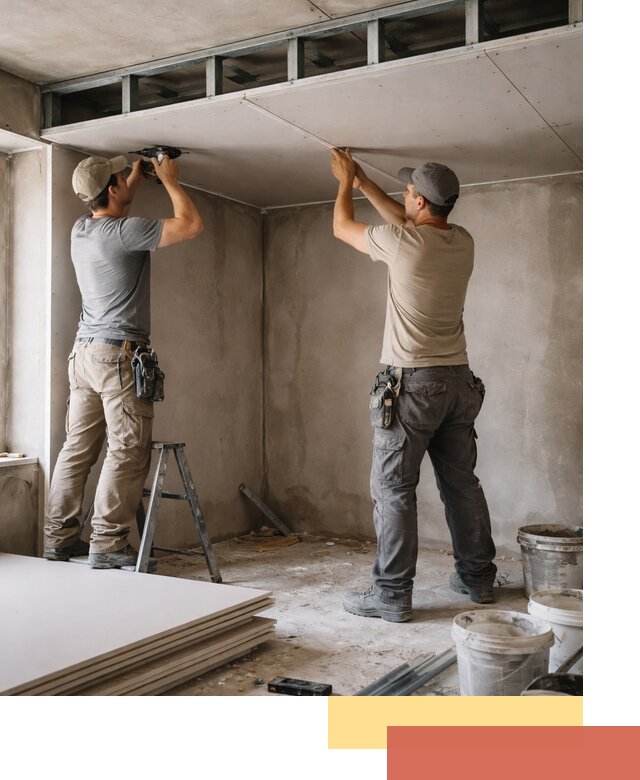 Короб из гипсокартона на потолке под ключ в Югорске