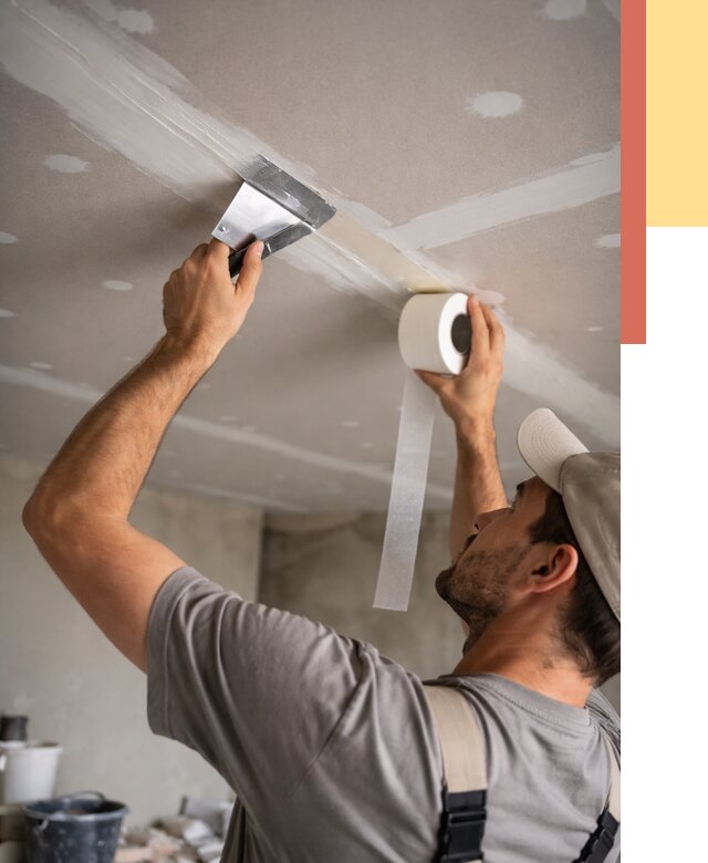 Обработка швов потолка ГКЛ в Югорске от 7658 руб. под ключ | ОТДЕЛОЧНИК-Югр