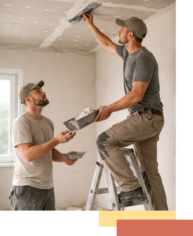 Шпаклевка потолка из гипсокартона в Югорске качественно и быстро