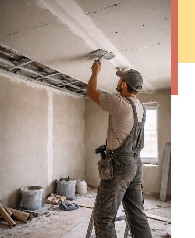 Ремонт потолка из гипсокартона в Югорске от 664 руб./м² — быстро и недорого | ОТДЕЛОЧНИК-Югр