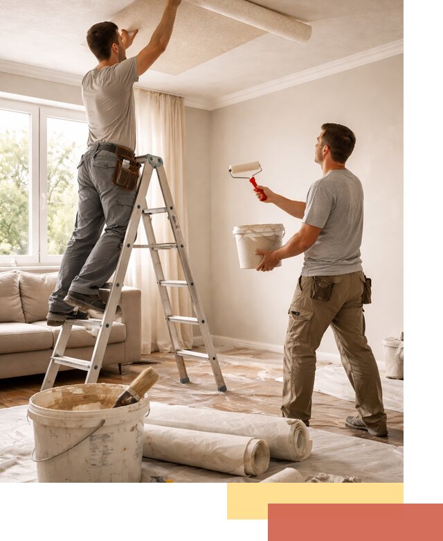 Поклейка обоев на потолок в Югорске — качественно и быстро