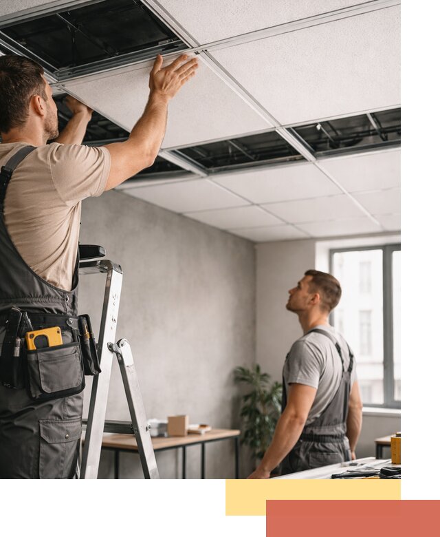 Монтаж потолочной плитки в Югорске качественно и в срок