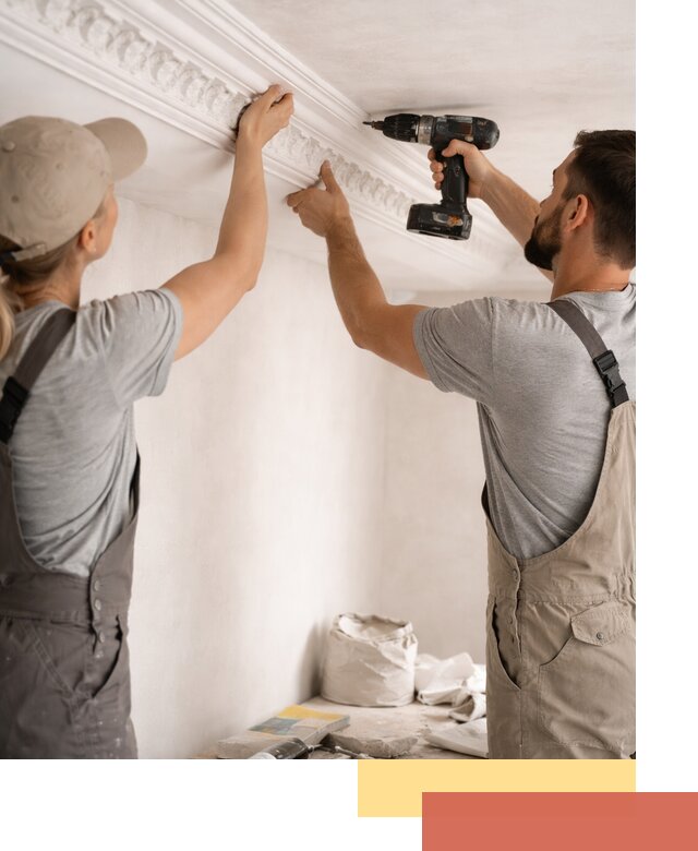 Профессиональный монтаж лепнины на потолок в Югорске