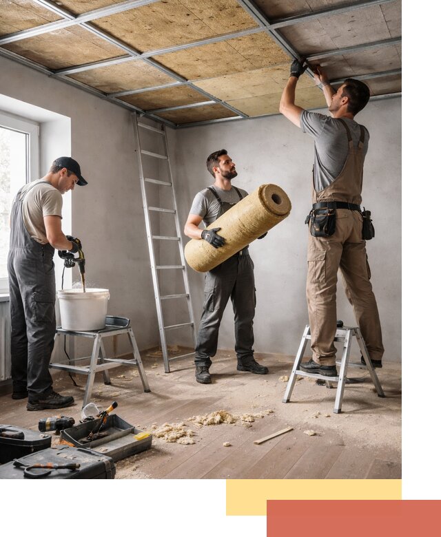 Шумоизоляция потолка в Югорске: профессиональный монтаж и отделка